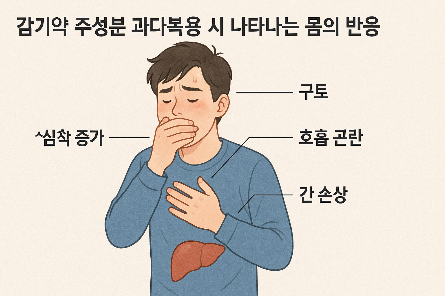 감기약 주성분 과다복용시 몸의반응