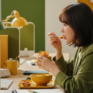 급하게 식사