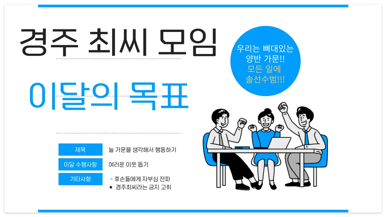 경주 최씨 자부심