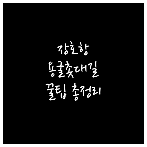 삼척 장호항 초곡 용굴촛대바위길 이용..