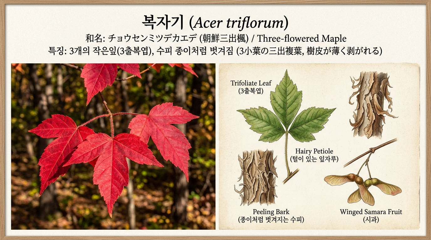 복자기 실사와 세밀화 비교 도판