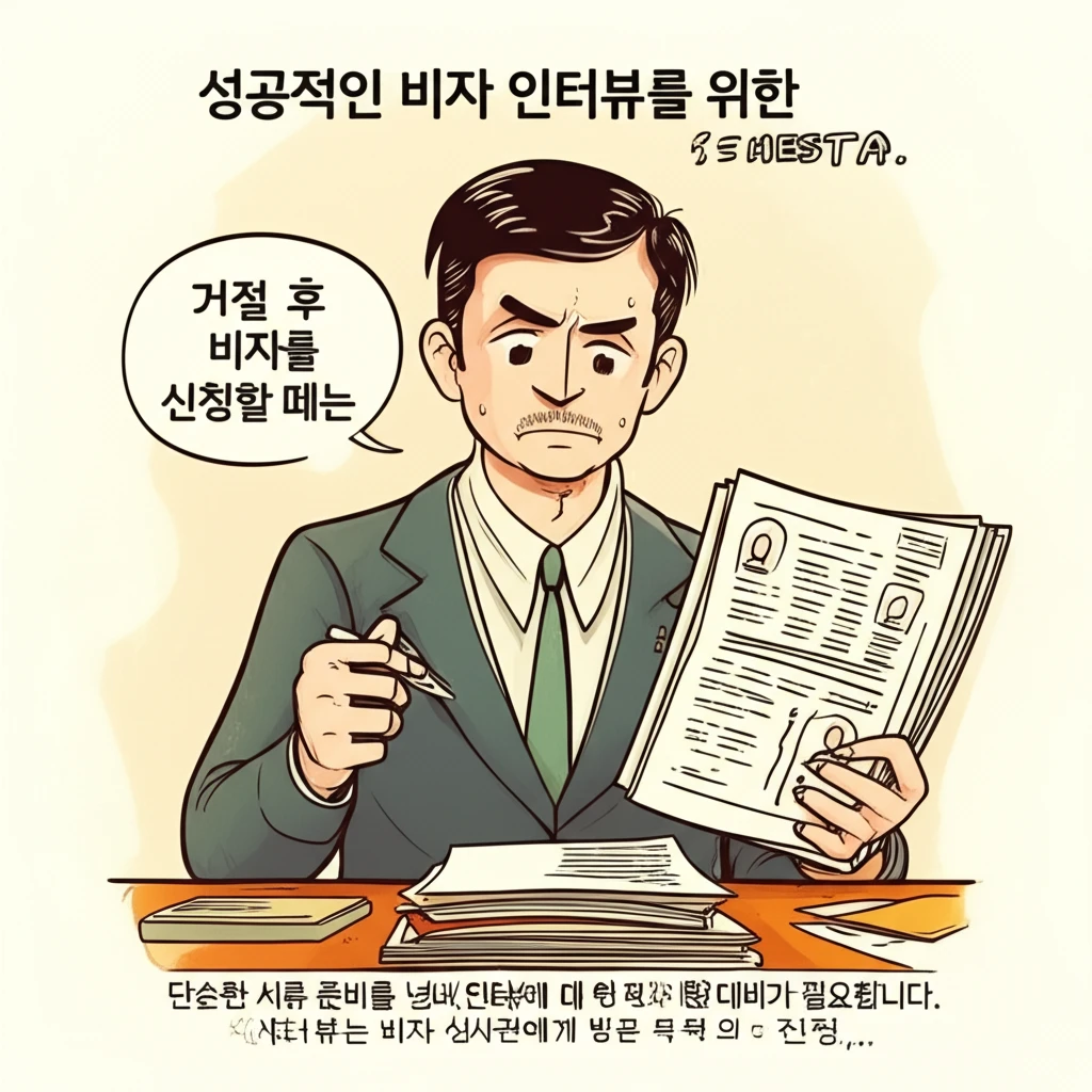 한국인 ESTA 거절 사례 비자 신청..