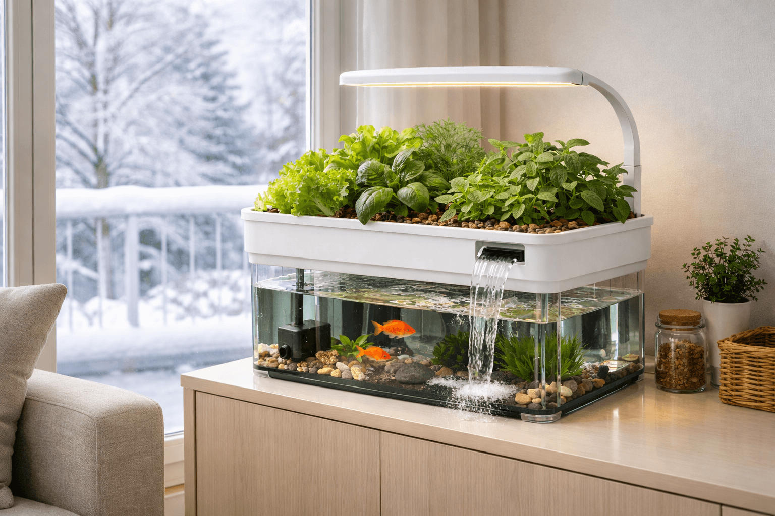 겨울철 실내 아쿠아포닉스 운영법 (온도관리, 실내팜, 생존율)