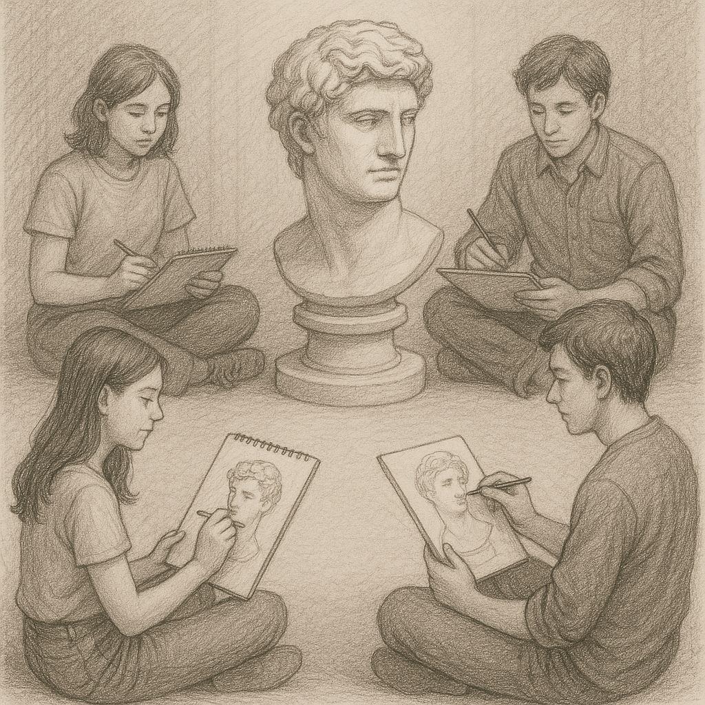 함께 드로잉하는 이미지