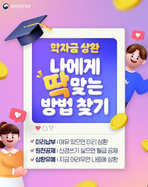 학자금 의무상환 통지에 따른 상환방법