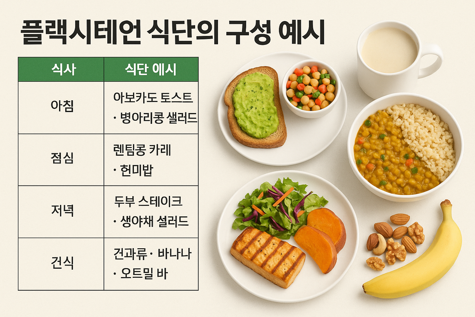 플렉시테리언 식단 예시