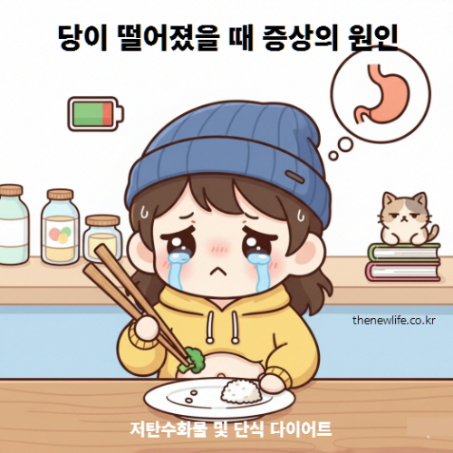 식욕은 있지만 억지로 샐러드만 먹으며 힘들어하는 여성