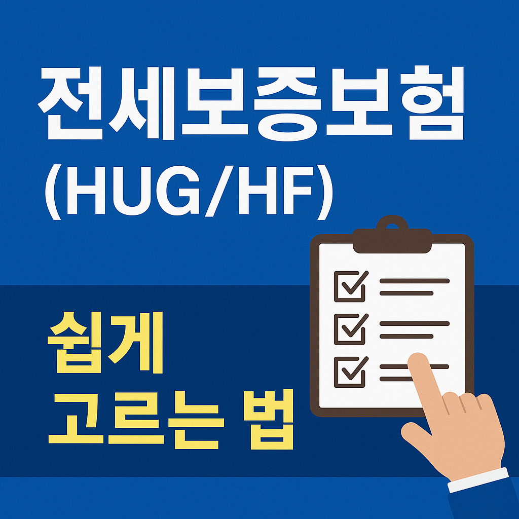 전세보증보험(HUG/HF) 쉽게 고르는 법 (한 번에 끝)