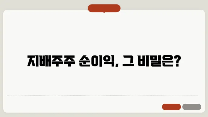 지배주주 순이익의 시장 반응