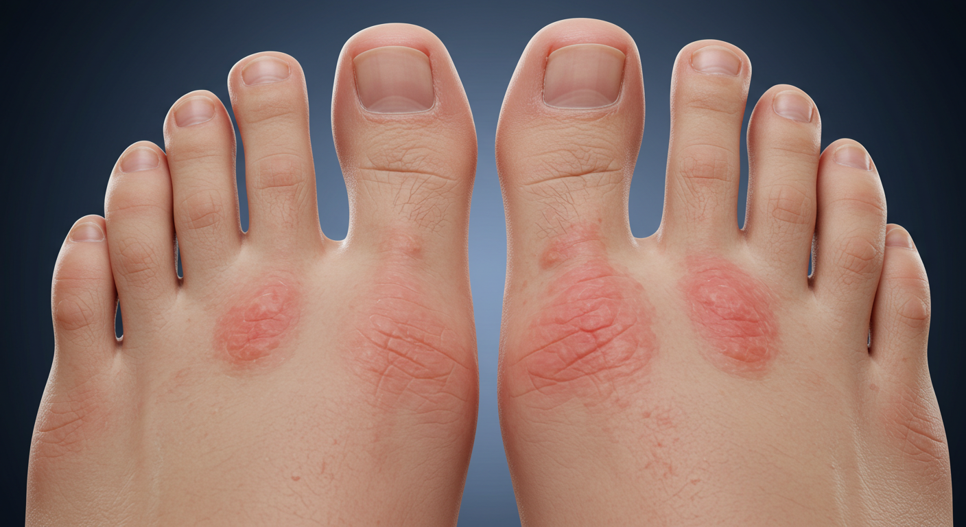 발가락 갈라짐, 무좀 증상, 습진 증상