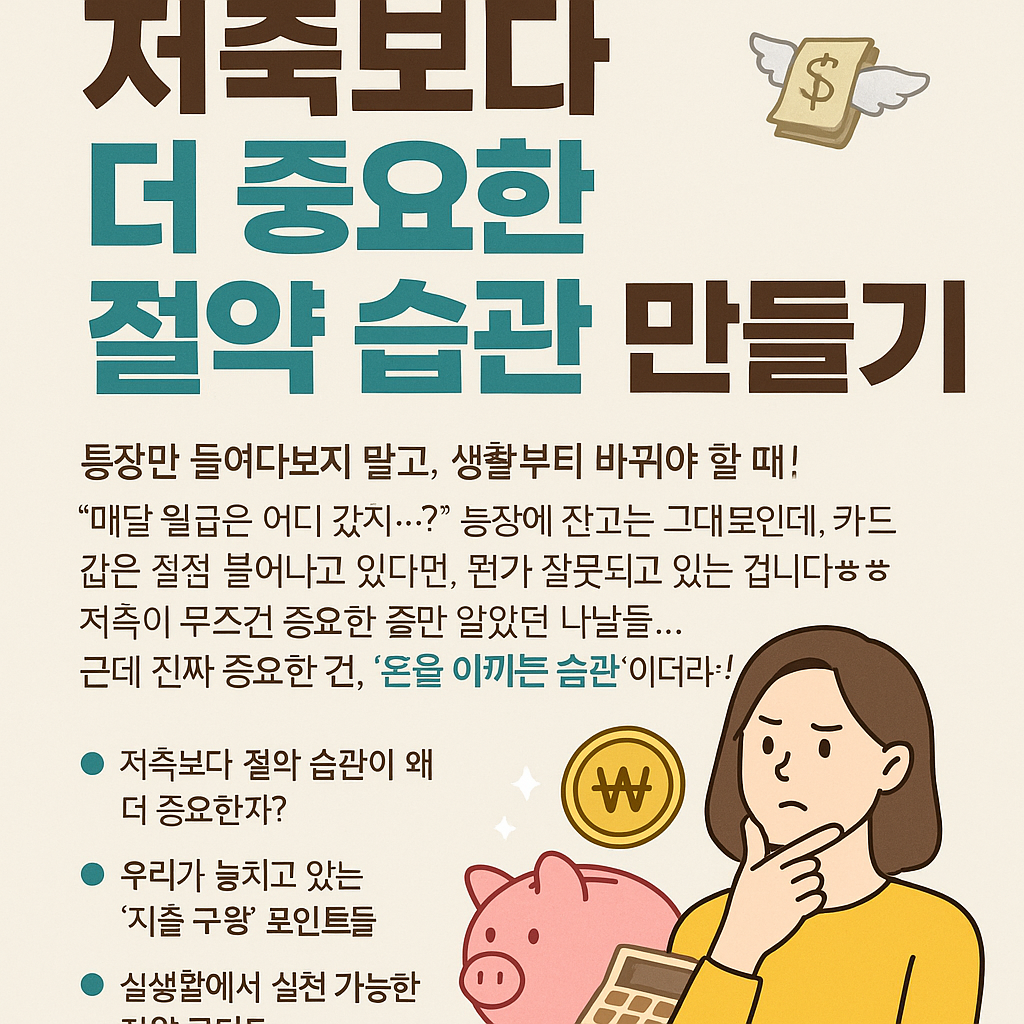 저축보다 더 중요한 절약 습관 만들기
