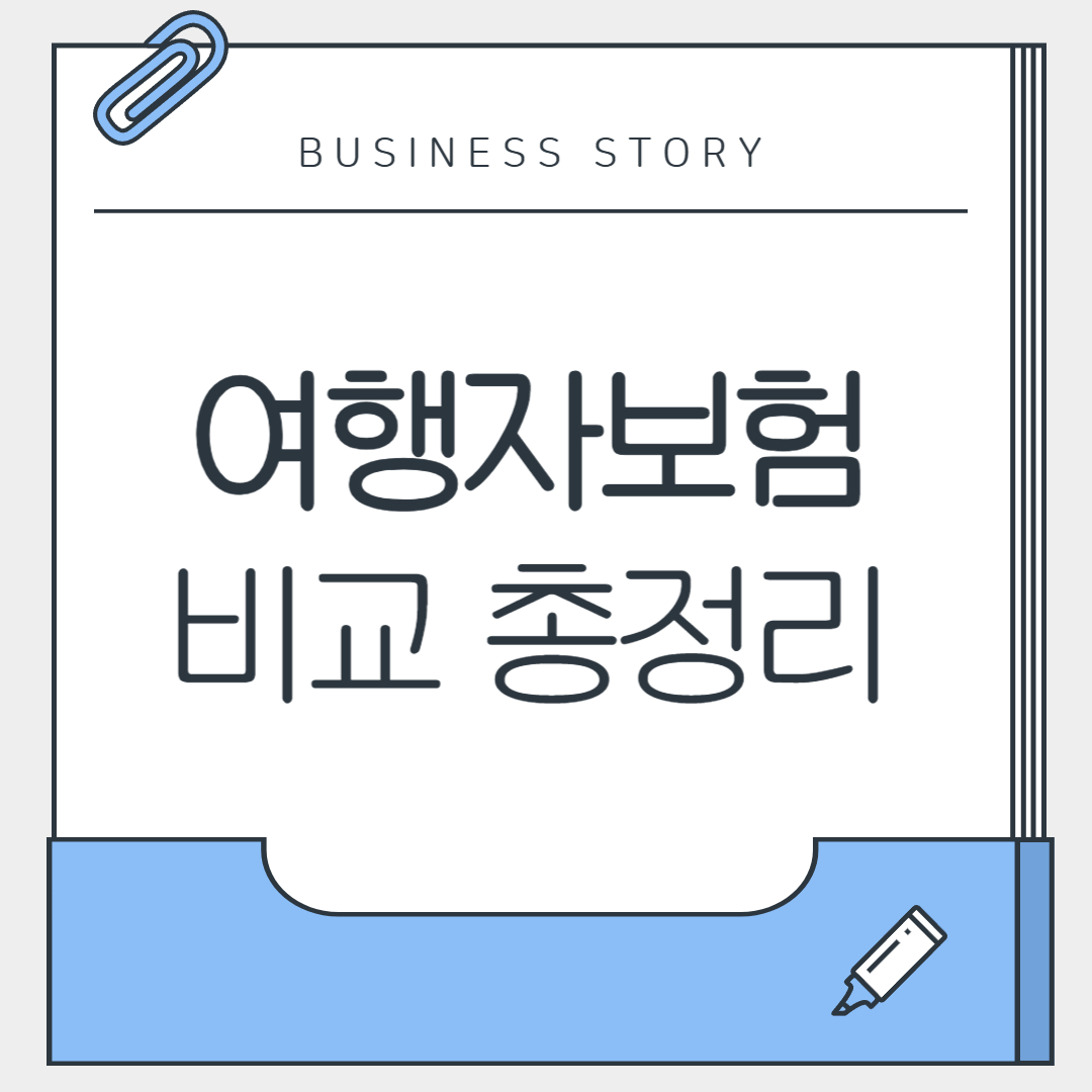 여행보험 비교 총정리