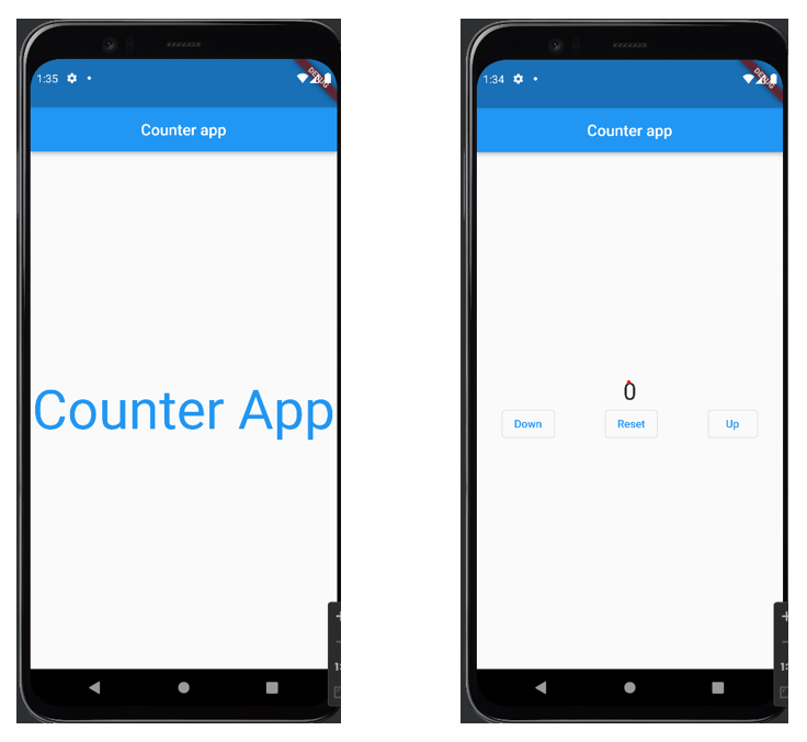 pageview 앱 실행 결과