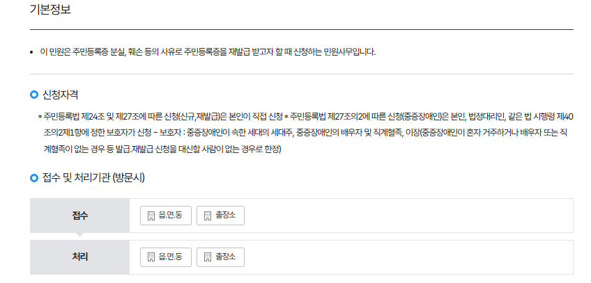 임시신분증 발급 준비물