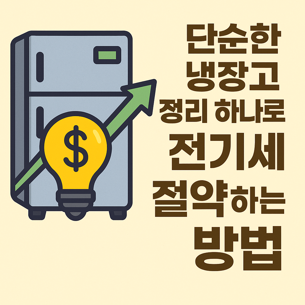 냉장고 정리 하나로 전기세 절약하는 방법