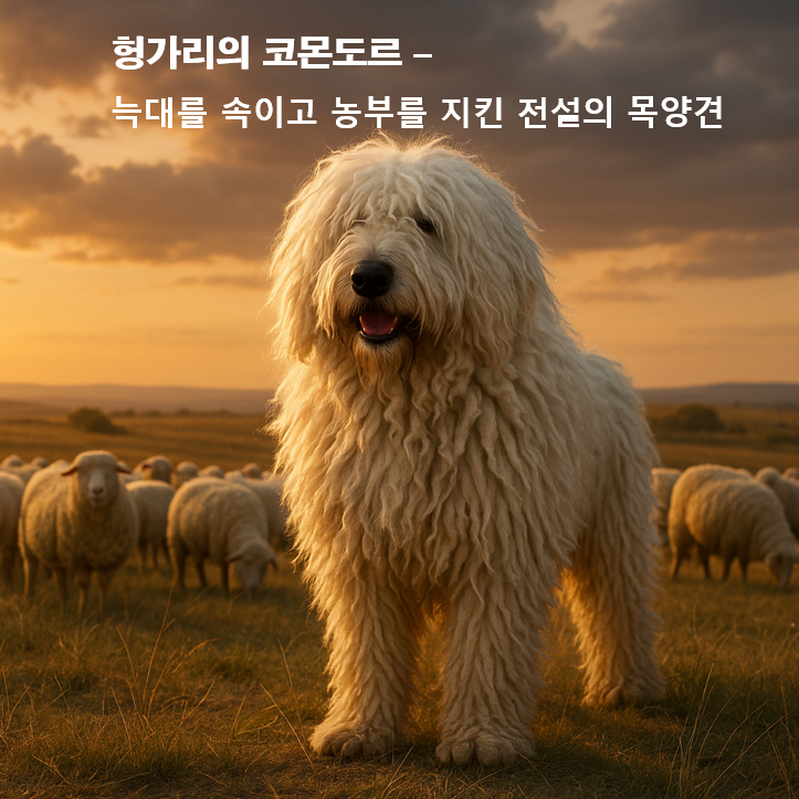 헝가리의 목양견 코몬도르 이미지
