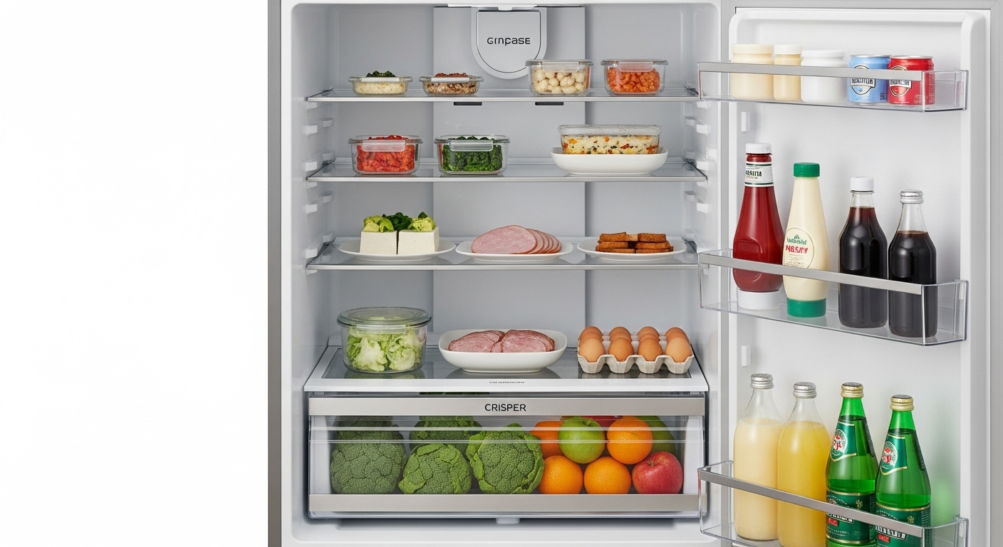 잘 정돈 된 냉장고