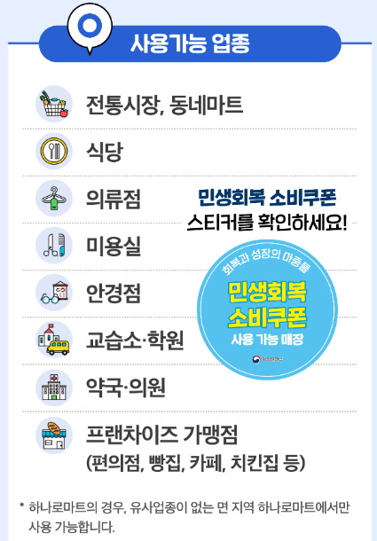 사용 가능 업소