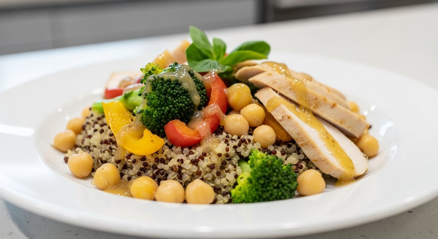 갱년기 여성의 건강한 아침을 위한 영양 가득 퀴노아 샐러드 볼