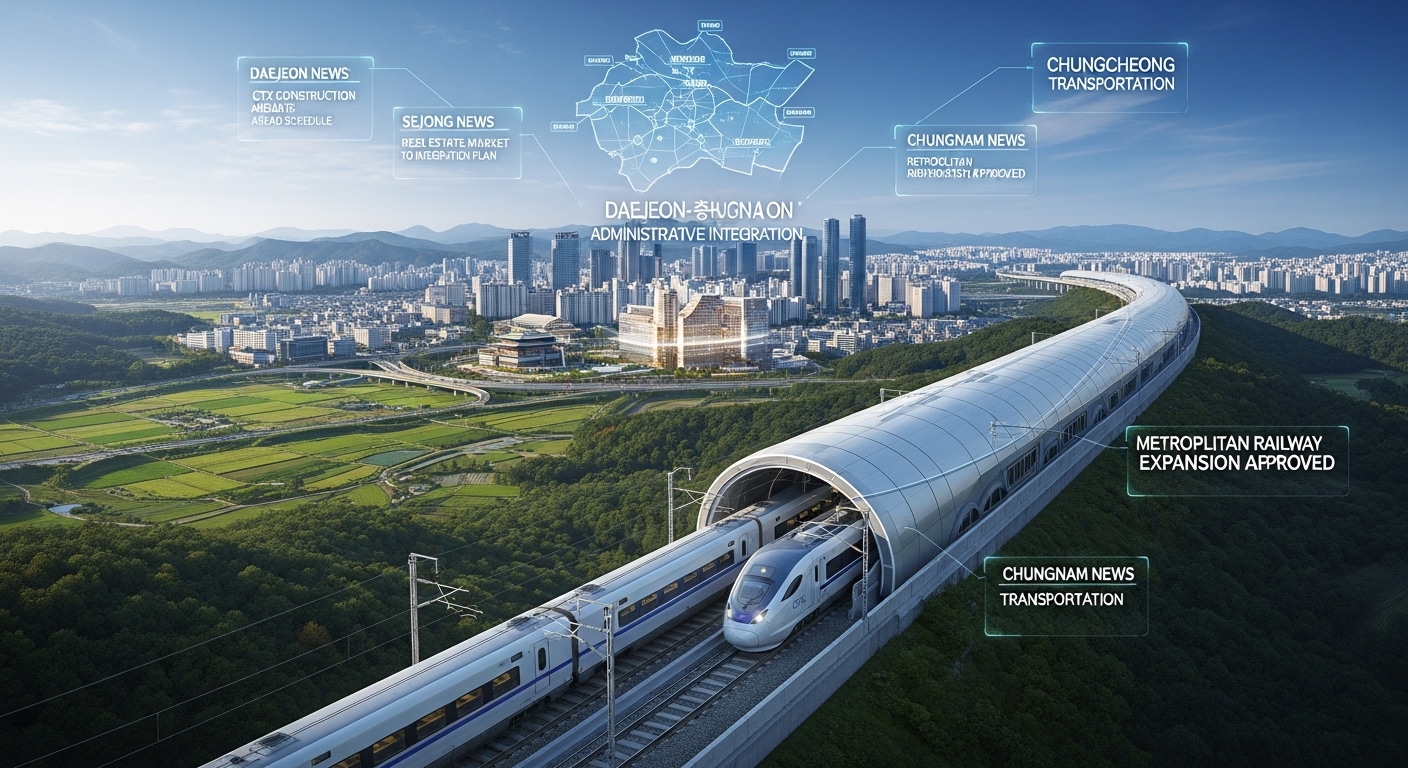 2026년 충청권 행정 대전환: 35년 만의 대전-충남 통합과 CTX 환경영향평가 공고