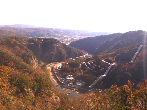 원주 소금산, 원주 잔도, 소금산 잔도, 강원도 단풍, 원주 단풍, 간현유원지, 소금산 입장료