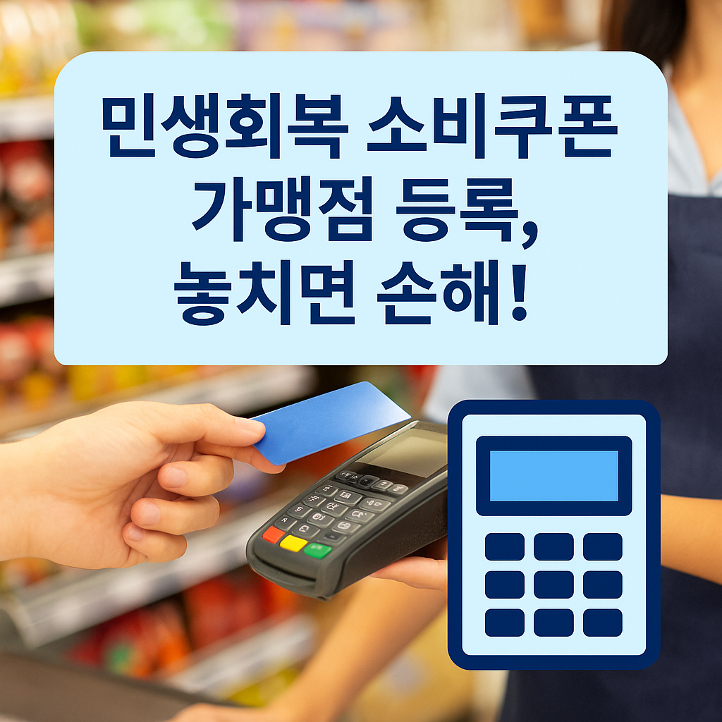 민생회복 소비쿠폰 가맹점 등록방법-신청자격, 조건, 사용처 완벽 가이드