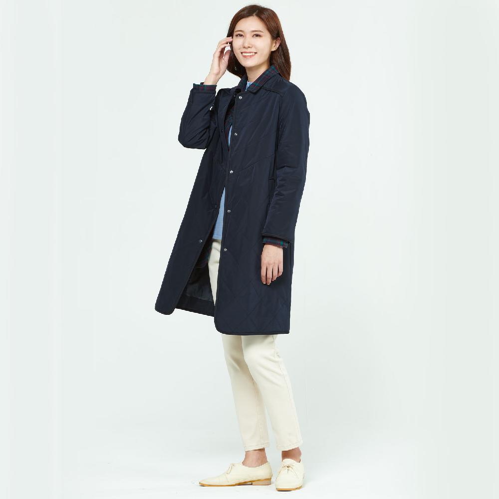 지센 여성 퀼팅 롱 패딩 출퇴근 데일리 오피스 패딩 코트