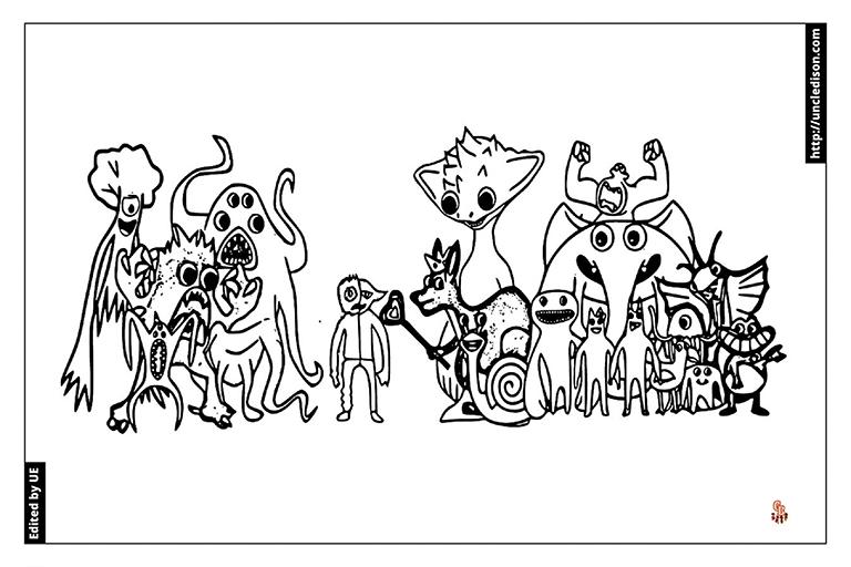 반반유치원 색칠공부 도안