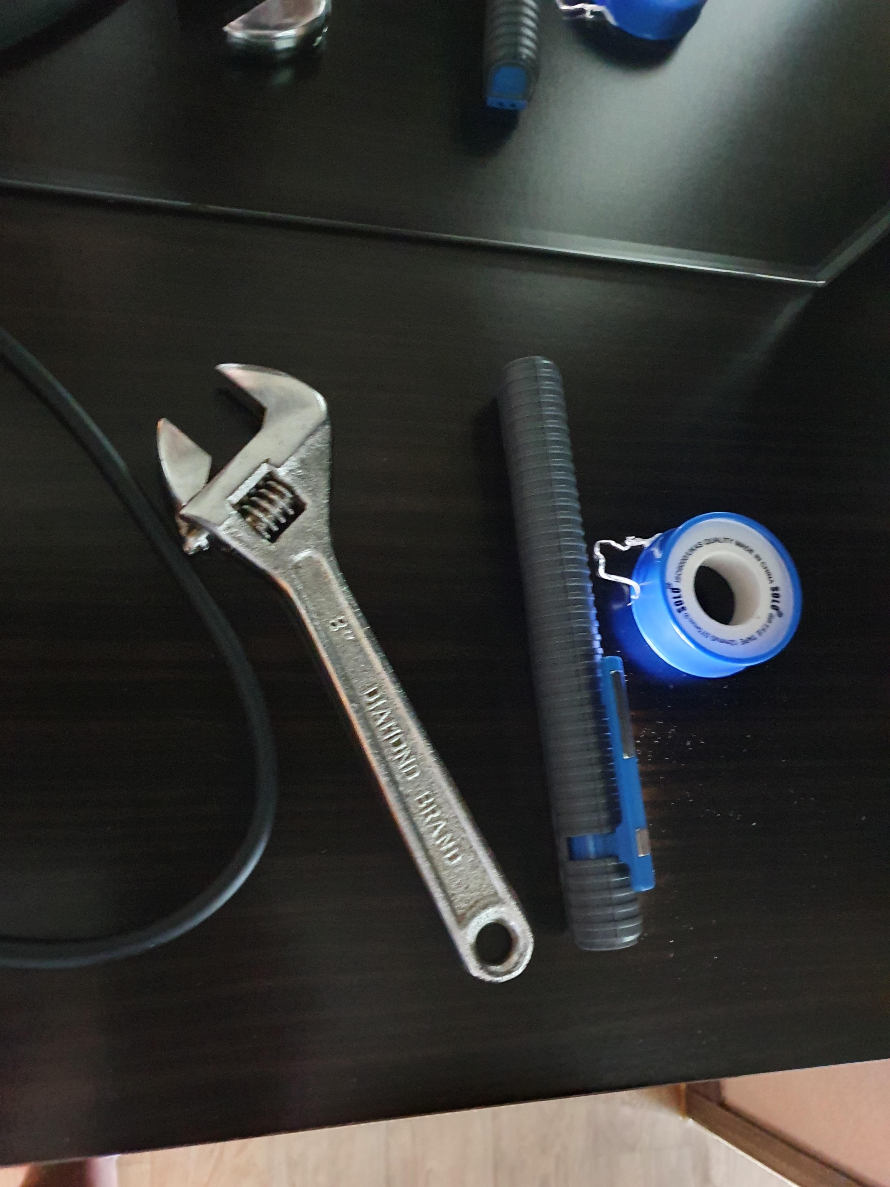 샤워건 설치시 필요한 공구