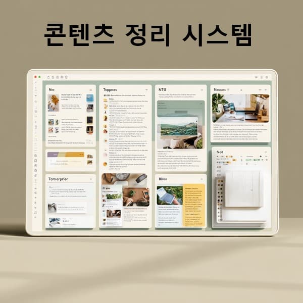 Notion으로 정리된 콘텐츠 자산 시스템 이미지