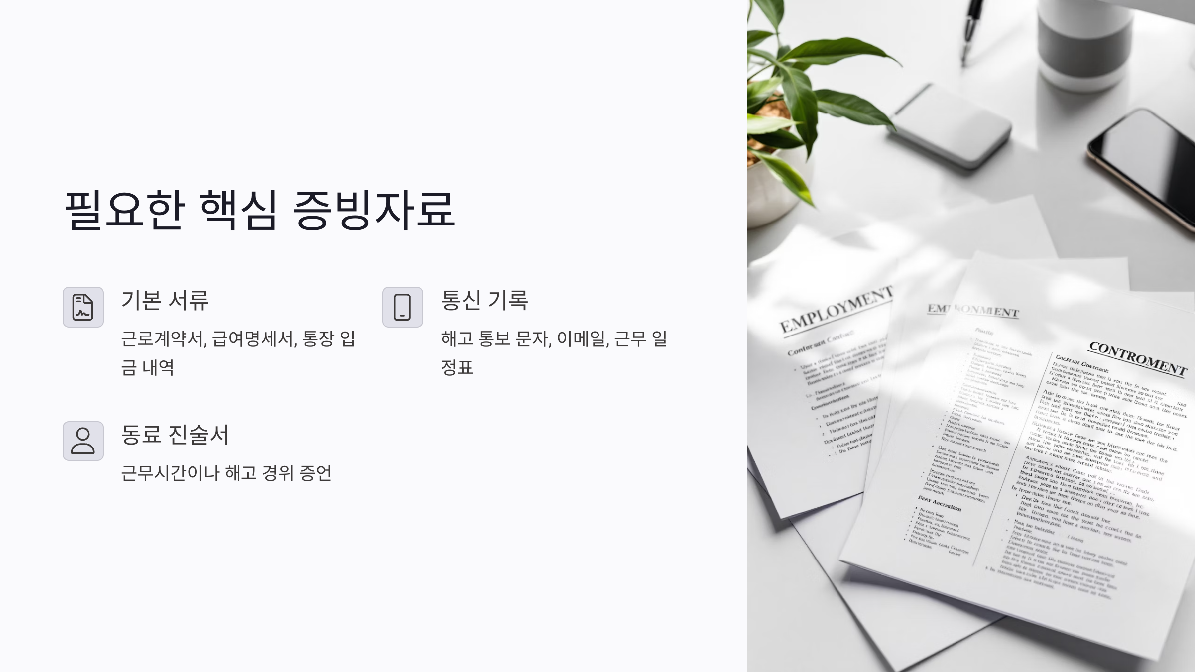 해고수당 소송에 필요한 핵심 증빙자료