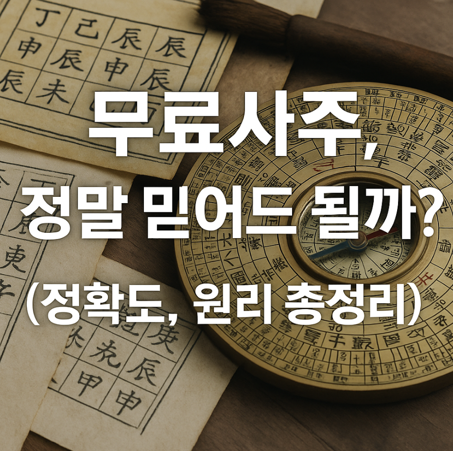 무료사주, 정말 믿어도 될까? (정확도, 원리 총정리)
