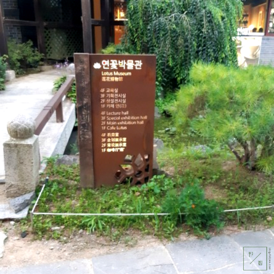 연꽃박물관 입간판 사진 입니다.