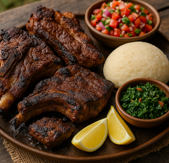 케냐 전통 음식 냐마 초마 관련 사진