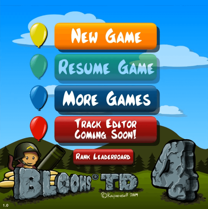 풍선타워디펜스4-플래시게임-메인-화면