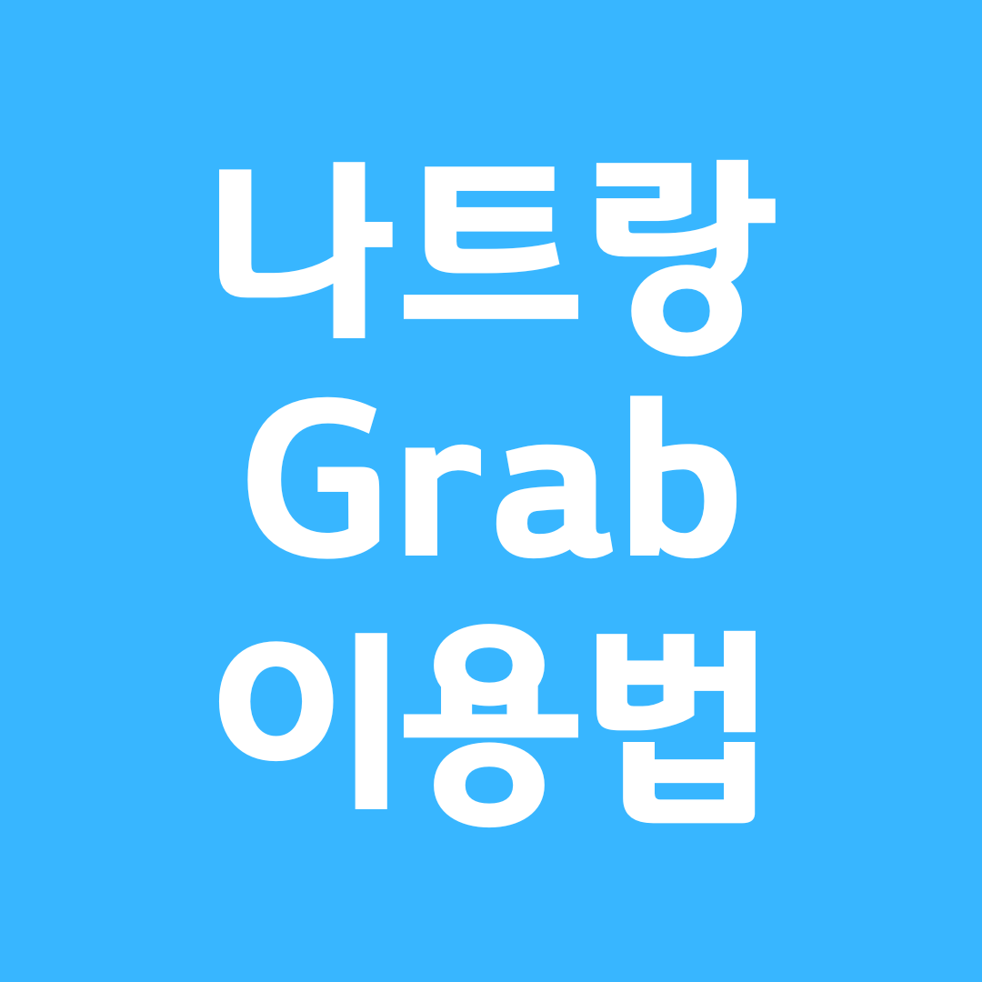 나트랑 그랩 이용법