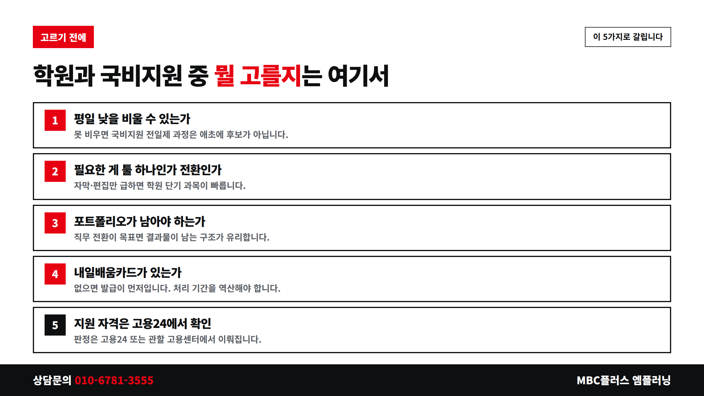 영상편집학원과 국비지원 과정 중 고를 때 확인할 5가지