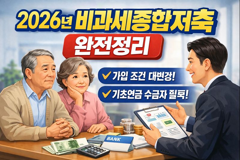 2026년부터 바뀌는 비과세종합저축! 만 65세 이상 모두 X, 기초연금 수급자만 가능?