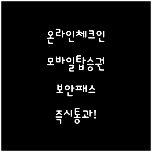 온라인 체크인 후 모바일 탑승권으로 ..