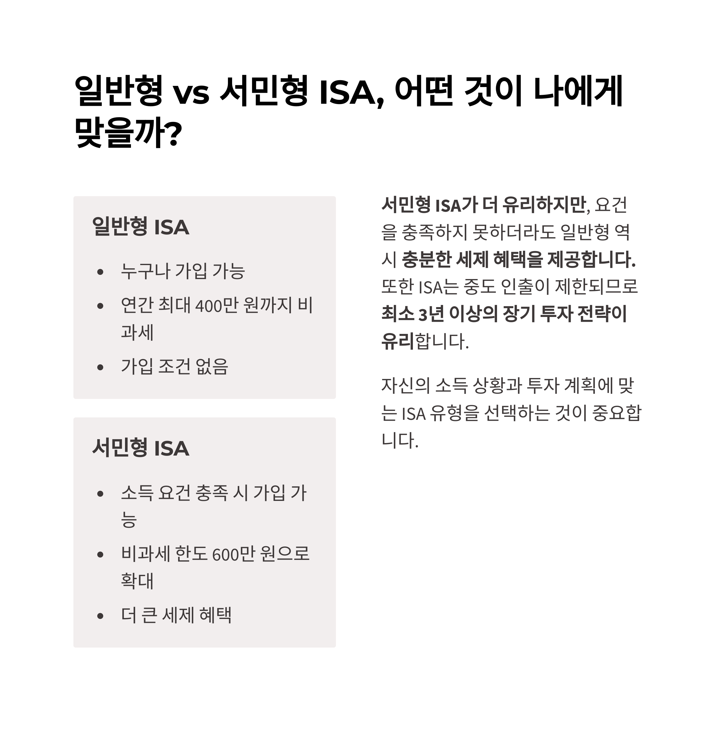 ISA 통합계좌 완전 활용법