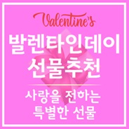 발렌타인데이 선물 추천