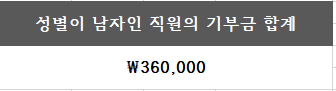 엑셀 SUMIF 함수 사용법