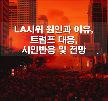 LA시위 원인과 이유, 트럼프 대응, 시민반응 및 전망