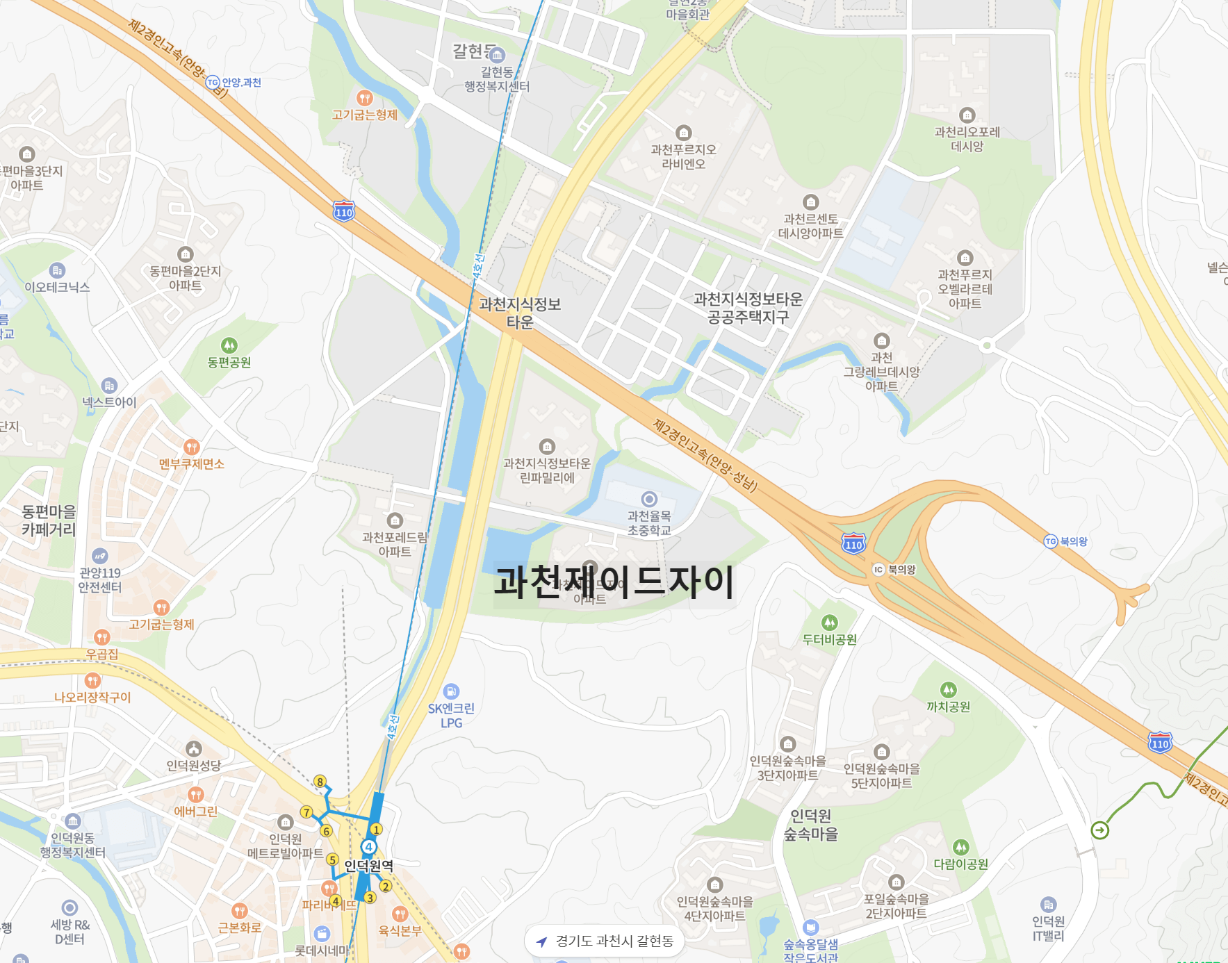 과천 제이드 자이 입지 사진