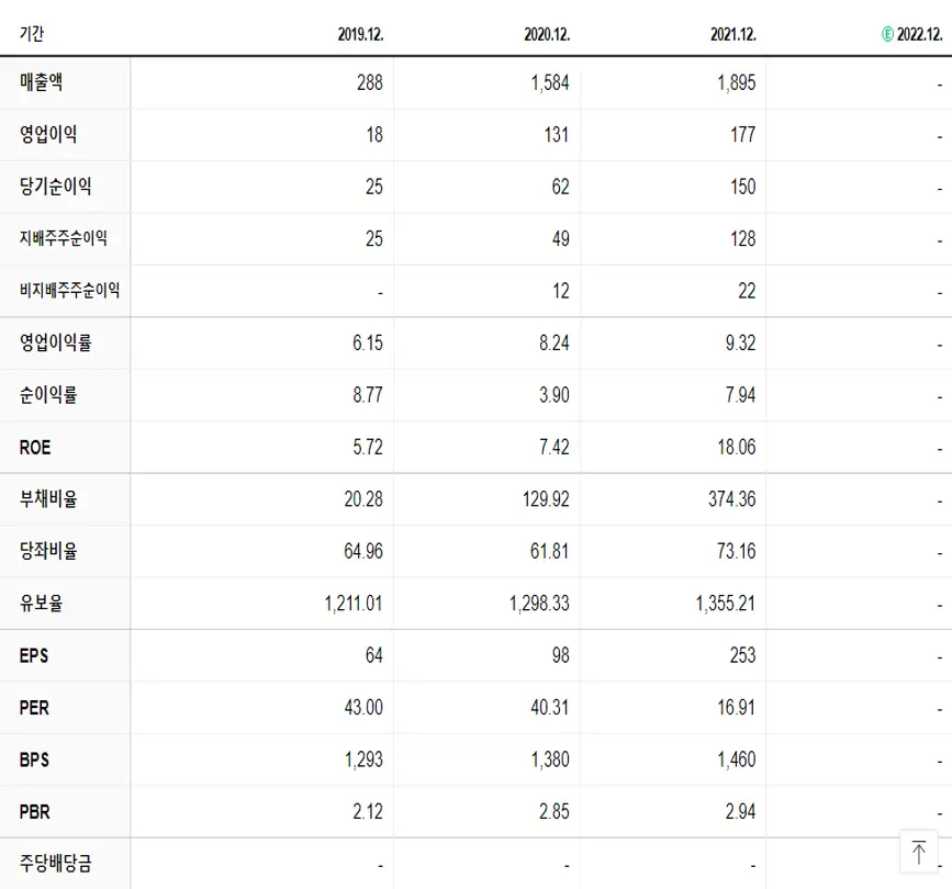 드림시큐리티 재무제표