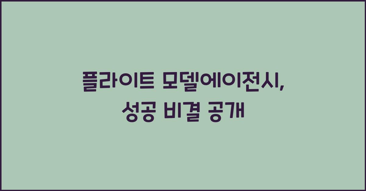 플라이트 모델에이전시
