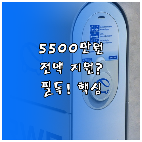 전기차 보조금 5500만원 미만 전액..