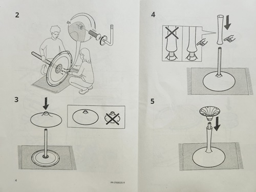 이케아 원형테이블 독스타 조립 사용 후기