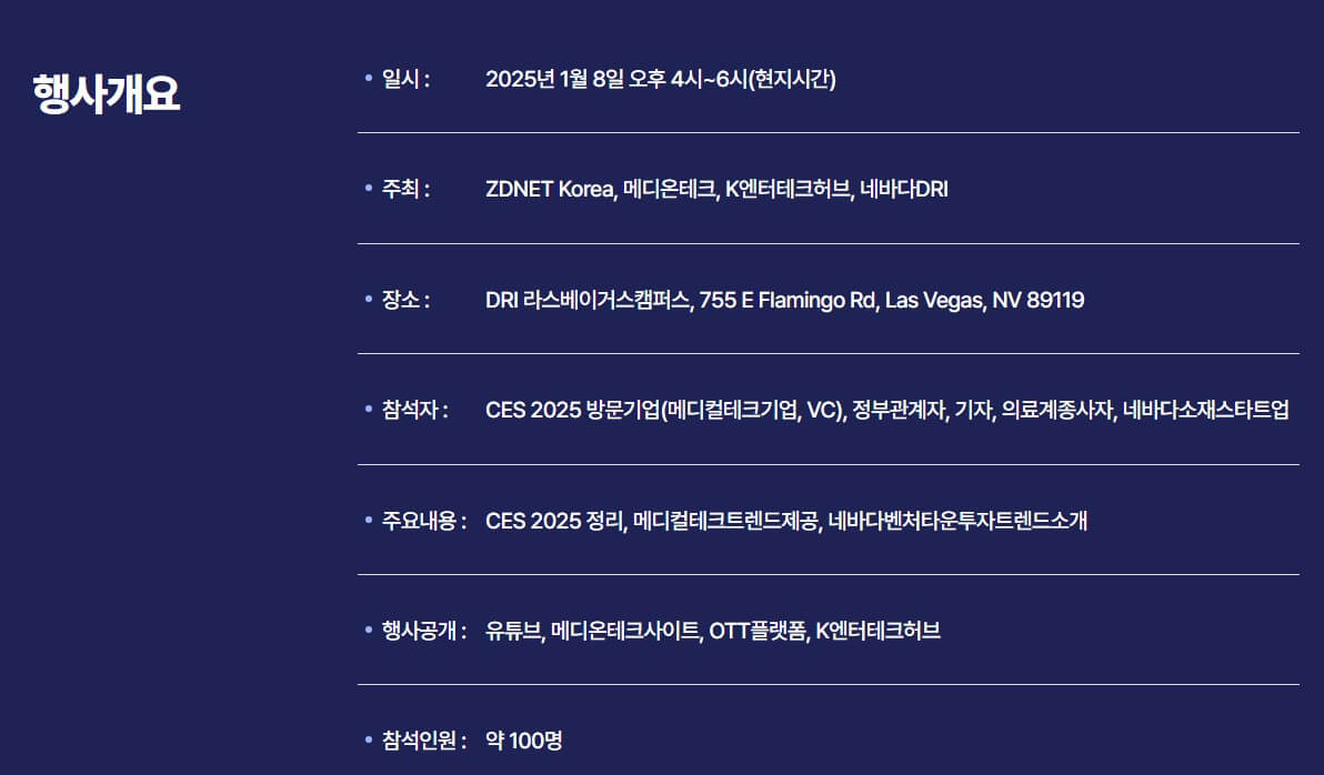 CES2025-행사개요-일정입니다.