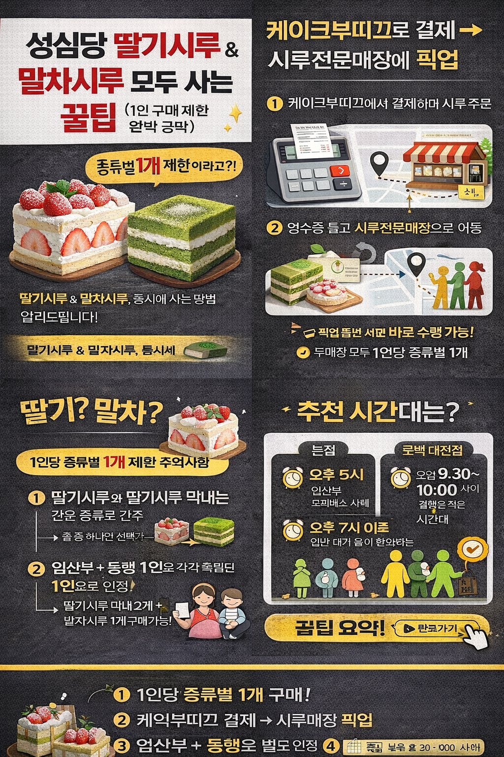 성심당 딸기시루 말차시루 둘다사는법 (1인 구매 제한 완벽 공략)
